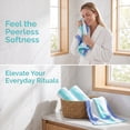 thumbnail image 6 of REGALWOVEN Striped Hand Towels Cotton Absorbent Soft Decorative Towel for Bathroom(13 x 29 Inch) Blue Green 1-Piece, 6 of 7
