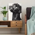 thumbnail image 5 of Black White Curly Poodle Ink Sketch Canvas Print, Pet Dog Lover Classic Home Wall Decor Art, 5 of 8