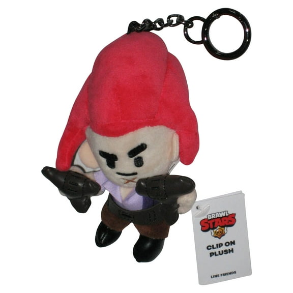 Brawl Stars Line Friends Bullsitoy 4-Inch Colt Clip-On Plush Keychain
