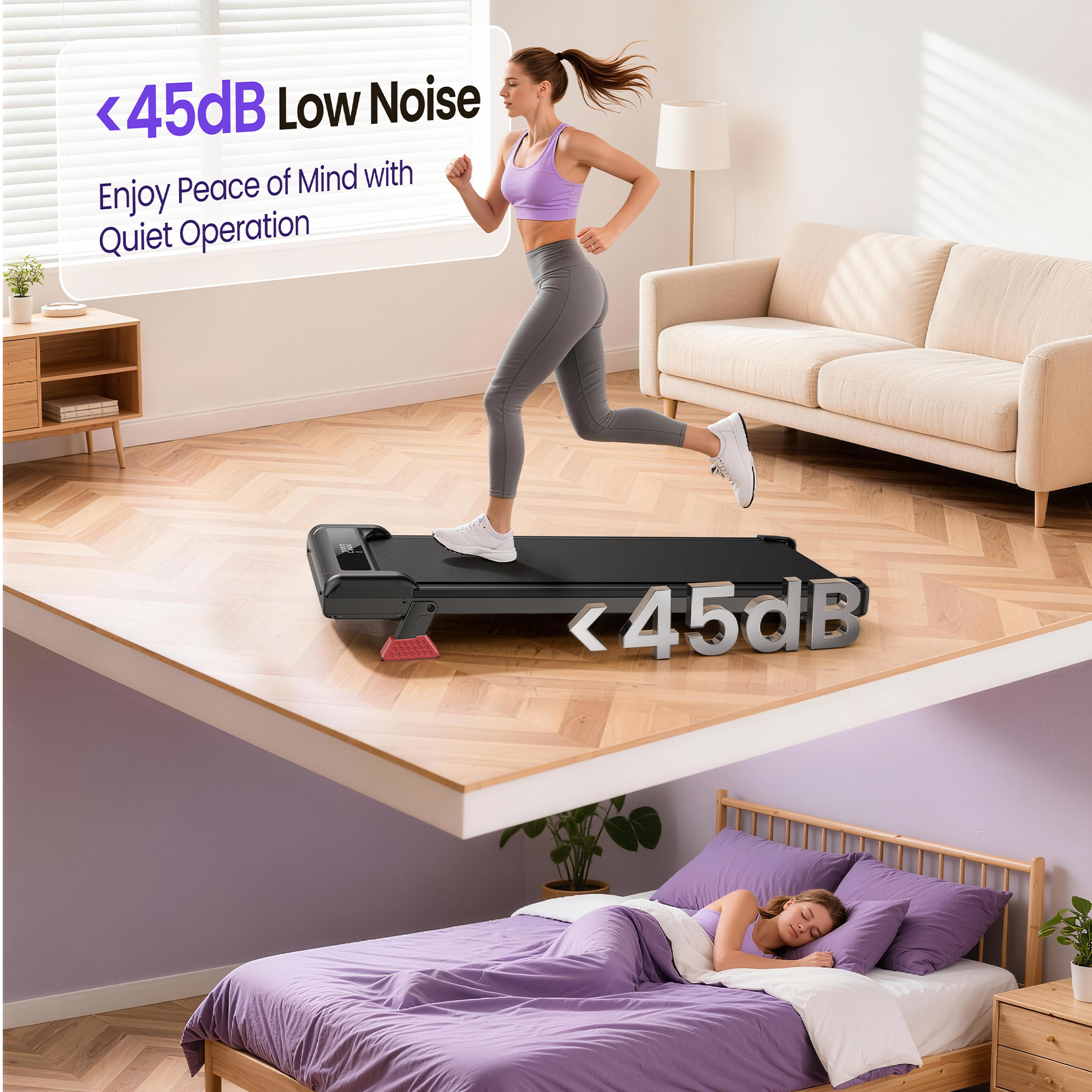 EVITORMILL Incline Walking Pad Under Desk Treadmill photo 2
