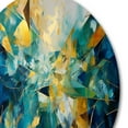 thumbnail image 3 of Designart "Explosive Gold Triangular Elegance VI" Modern Geometric Metal Round Wall Decor, 3 of 5