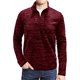 thumbnail image 1 of Txlixc Pullover de hombre, chaqueta de manga larga con cuello de color de contraste, cremallera Txlixc  moda, 1 of 6