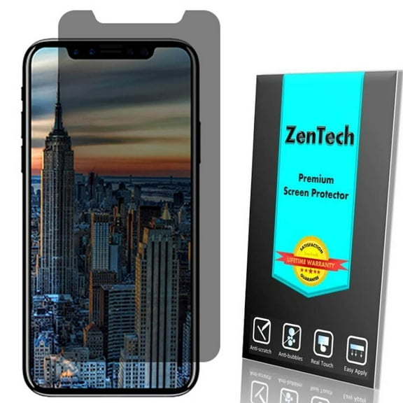 For iPhone XS Plus - SuperGuardZ Privacy Anti-Spy Tempered Glass Screen Protector [Anti-Scratch, Anti-Bubble]   LED Stylus Pen