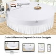 thumbnail image 4 of SGI Bedding Round Bed Skirt |Wrap Around Microfiber Bed Skirt | Fade Resistant, Wrinkle Free, Anti-static, Decorative, Extra Storage Space, Clutter-Free | 80" Diameter / 14" Drop, White, 4 of 8
