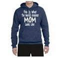 thumbnail image 2 of World's Greatest Mom Looks Like Mother's Day Unisex Graphic Hoodie Sweatshirt, Vintage Heather Navy, Small, 2 of 3