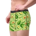 thumbnail image 2 of Gukieu Green Avocado Print Men's Boxer Briefs, High Elastic Moisture Wicking Boxer Briefs Underwear-XX-Large, 2 of 5
