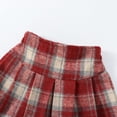 thumbnail image 4 of School Girls Plaid Skirt Autumn Winter Woolen Christmas New Year A-line Short Skirt for Kids Fashion Festive Party Holiday Skirt (2386 red,150cm), 4 of 7