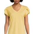 thumbnail image 4 of Nine.Eight Women Casual Loose Fit Basic Cap Sleeve Short Sleeve T-Shirt, 4 of 5