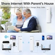 3KM 5.8G 100Mbps WIFI Bridge Wireless Access Point , Outdoor CPE WIFI Extender,Extend Network to Shop Barn Garage