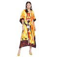 thumbnail image 2 of Women's Tribal Print Plus Size Kaftans Dress Polyester Long Maxi Kimono for Ladies Casual Nightwear Gypsy Caftan Dresses Online, 2 of 2