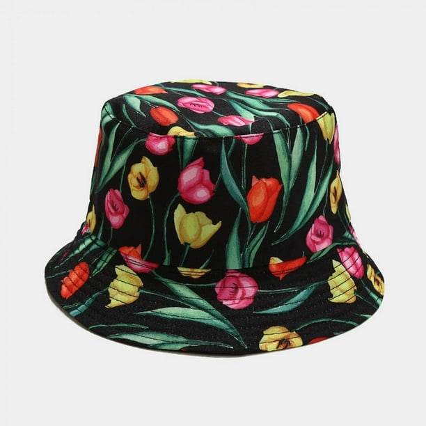 Cute Bucket Hat Beach Fisherman Hats For Women, Reversible Double-side-wear  