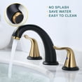thumbnail image 6 of Wowow 8 in. Widespread Double Handle Bathroom Faucet in Black and Gold, 6 of 6