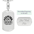thumbnail image 2 of Do Good Sun Rays Stainless Steel or 18k Gold Premium Swivel Dog Tag Keychain, 2 of 10