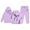 Purple, variant on Gaexia Girls Casual Print Hoodie And Pants Outfit Long Sleeve Pullover Top With Matching Bottom For Older Kids