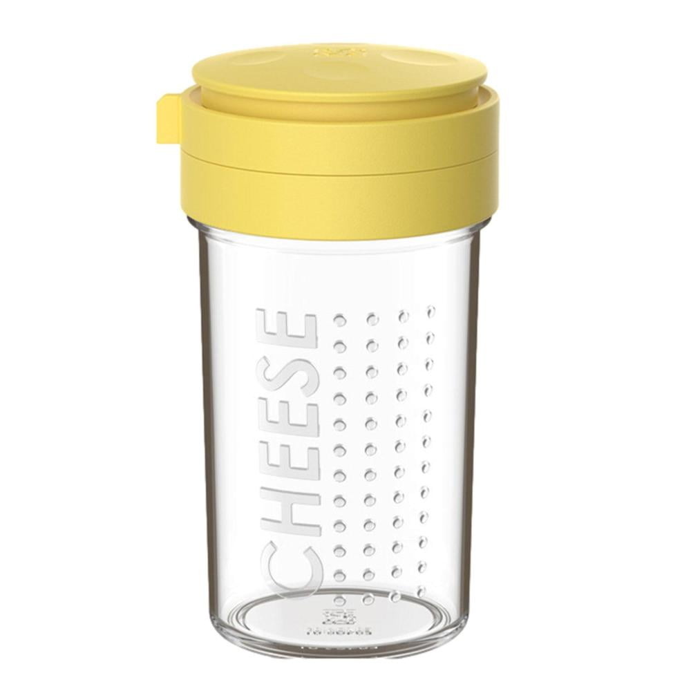 Grated Cheese Shaker Clear Glass Spice Dispenser DustProof