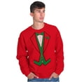 thumbnail image 4 of Ugly Christmas Santa's Elf Tuxedo Men's Crewneck Sweatshirt Brisco Brands S, 4 of 5