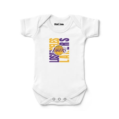 

Newborn & Infant Chad & Jake White Los Angeles Lakers Dual Bodysuit