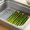 thumbnail image 2 of TrueCraftware- Set of 2 Half Size Rectangular Chrome-Plated Wire Pan Grate 8"x 10" -Fits Half Size Sheet Cookie Pans Cooling Rack for Baking and Cooking, 2 of 5