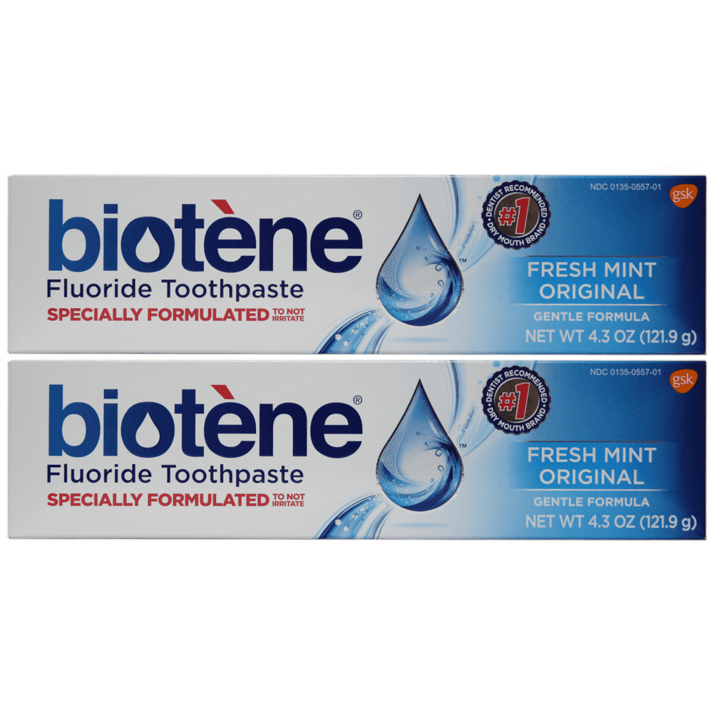 Biotene Dry Mouth Fluoride Toothpaste Fresh Mint Original 4.3 Oz. (2