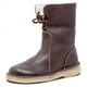 thumbnail image 1 of Botas de nieve de tubo mediano de gran tamaño para mujer, tacón bajo, cabeza redonda, manga de color sólido, botas de caballero europeas y americanas, 1 of 6
