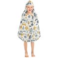 thumbnail image 7 of Toddler Hooded Beach Towel 24x50 Kids Bath Towels Soft Quick Dry for Swim Pool Boys Girls Cars Tree Building, 7 of 7