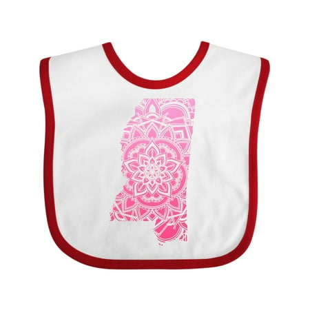 

Inktastic Mississippi Silhouette Mandala Gift Baby Boy or Baby Girl Bib