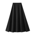 thumbnail image 6 of MIXUE Skirts For Women Summer Solid Color Elastic High Waist A Line Elegant Casual Maxi Skirt Daily-Wear,Black,One Size, 6 of 8