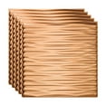thumbnail image 1 of FASÄDE Dunes Horizontal Decorative Vinyl 2ft x 2ft Glue Up Ceiling Panel in Polished Copper (5 Pack), 1 of 5