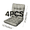 Gray-4PCS, variant on Outdoor Chair Cushion with Ties, Waterproof Fade Resistant Replacement Pads for Rocking Chairs and Patio Furniture