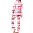 thumbnail image 4 of Hyknon Womens Pajama Sets Home Fashion Cute Bow Printed Soft Comfortable Two Piece Set Daily Home Wear Long Sleeve Turndown Collar Tops with Pajama Pants, 4 of 5