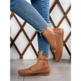 thumbnail image 3 of Women’s Slip-On Loafers Flats, Soft Leather Comfort Walking Shoes, Lightweight Non-Slip Driving Moccasins, 3 of 7