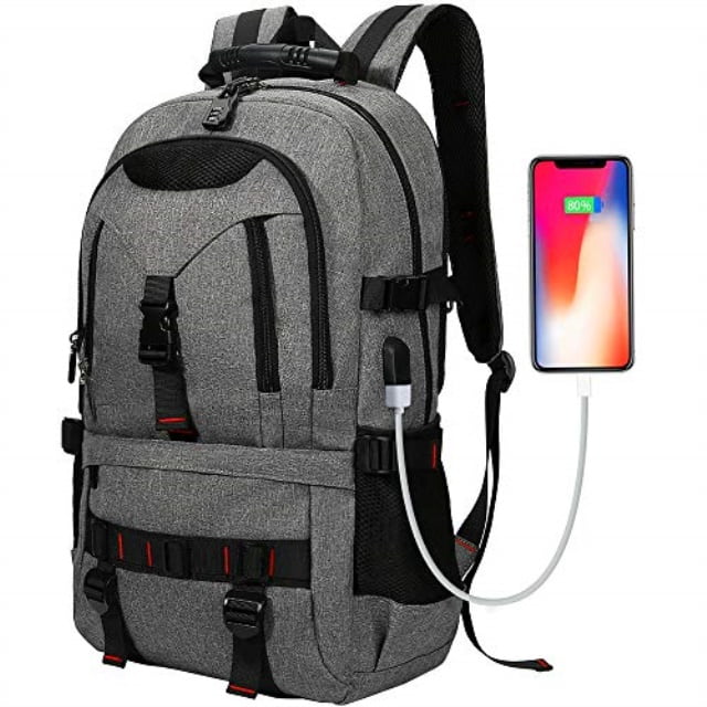 USB Backpack 17 Inches Laptop Backpack for Travel Caravan Blush 