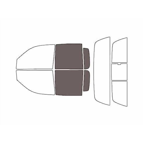 Rvinyl Window Tint Kit Compatible with Dodge Dakota 2000-2004 (4 Door) - Back Precut Kit - 35%