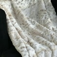 thumbnail image 2 of Plutus Taupe Lynx Faux Fur Luxury Throw Blanket, 2 of 3