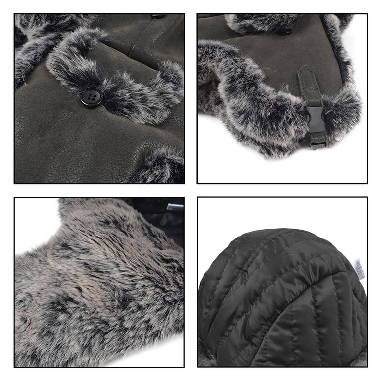 Janey&Rubbins Cold Weather Trapper Hat, Faux Leather & Fur  display picture 2