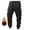 Black（Drawstring), variant on Coorders Men's Fleece Jogger Sweatpants with Pockets, Mens Slim Fit Drawstring Joggers Pants,Big and Tall Brown,Size XXXXL