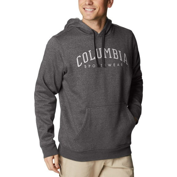 Columbia Mens Varsity Logo Trek Hoodie Sweatshirt Medium Charcoal Heather - NWT