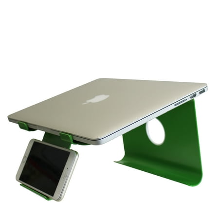 DiiZiGN THE BEST Laptop Stand with Smart Phone Holder (MODEL-N, GREEN)