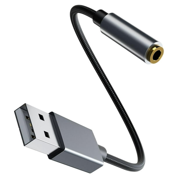 USB à 3,5 Mm Jack Audio Adaptateur USB à Adaptateur Casque pour PC