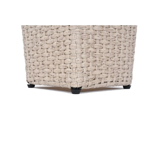DEGUO Wicker Planters for Outdoor Plants Set of 2, 32“& 24 ” Tall Planter for Front Porch, Patio, Balcony, Indoor Usage - Square Rattan Flower Pots, Beige