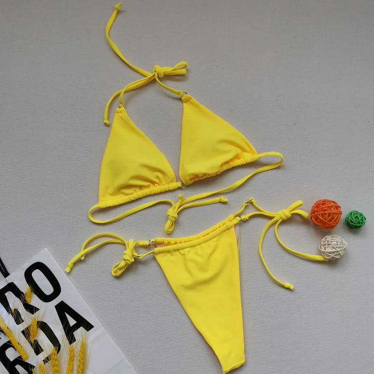 button tie bikini set — YELLOW SUB TRADING