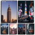 thumbnail image 2 of Pósteres de paisajes urbanos de viajes de Nueva York, famosa ciudad estadounidense moderna, pintura en lienzo e impresiones, arte de pared, foto HD, decoración del hogar, 2 of 5