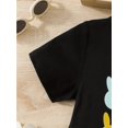 thumbnail image 4 of Camiseta de cuello redondo con bonitos conejos, informal, suave y cómoda, ropa de verano para niños y niñas., 4 of 7