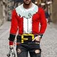 thumbnail image 1 of Blusas y camisas de manga larga con cuello redondo para hombre, blusa informal de manga larga con cuello redondo y estampado, blusa de poliéster para hombre, 1 of 5