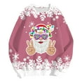 thumbnail image 6 of Towmus Christmas Sweatshirts for Women Plus Size Christmas Graphic Crewneck Sweatshirt Casual Snowflake Pullover Tops, 6 of 7