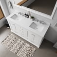 thumbnail image 2 of Dukes 60 in. W x 22 in. D White Double Bath Vanity and White Quartz Top, 2 of 10