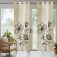 thumbnail image 4 of Yellow Beige Flower Outdoor Curtains for Patio Waterproof,Windproof Privacy Curtains with Weighted Bottom,Farmhouse Shabby Chic Wildflower Outside Drapes for Picnic Garage Yard Cabana 54"x95" 1 Panel, 4 of 8