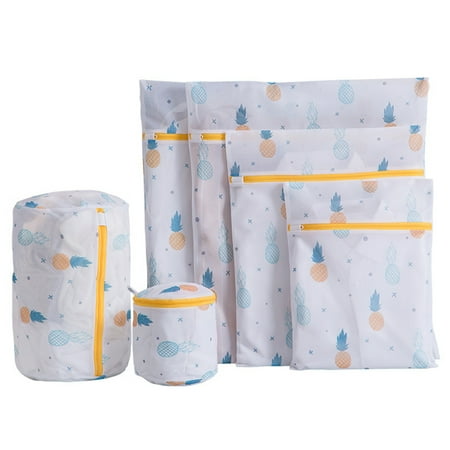 

6Pcs Durable Fine Mesh Laundry Bags For Delicates With Zipper Travel Storage Organize Bag Clothing Washing Bags For Washing Machine Laundry Blouse Bra Hosiery Stocking Unde