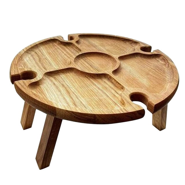 Greeniant de pícnic plegable de para vino al aire libre con soporte de vidrio 2 en 1, estante para copas de vino, plegable de pícnic Kits de desorden para acampar 30*16 CM Greeniant OD001451-01B