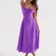 thumbnail image 1 of Vestido Midi Vestido Vestido Midi Bandage para mujer Sin espalda Moda Verano Vestido elegante Cóctel (Púrpura XL) Cgtredaw Para estrenar, 1 of 6